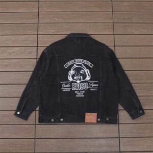 Evisu black denim jacket