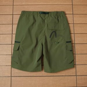 Evisu green cargo shorts