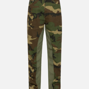 Seagull Appliqué Embroidery Baggy Fit Camo Parachute Pants