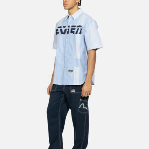 Seagull Embroidery with Contrasting Stitch Straight Fit Cargo Pants